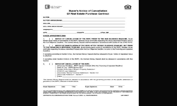 Carta de rescisión de contrato de inmobiliaria sin exclusividad 